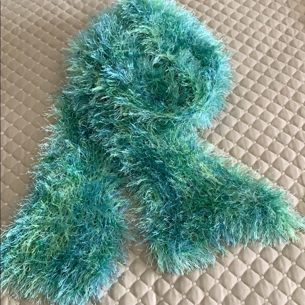 Hand knitted scarf